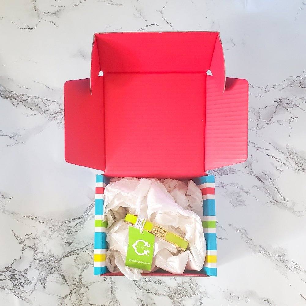 C. Wonder Enamel Initial Cuff Green Initial S
